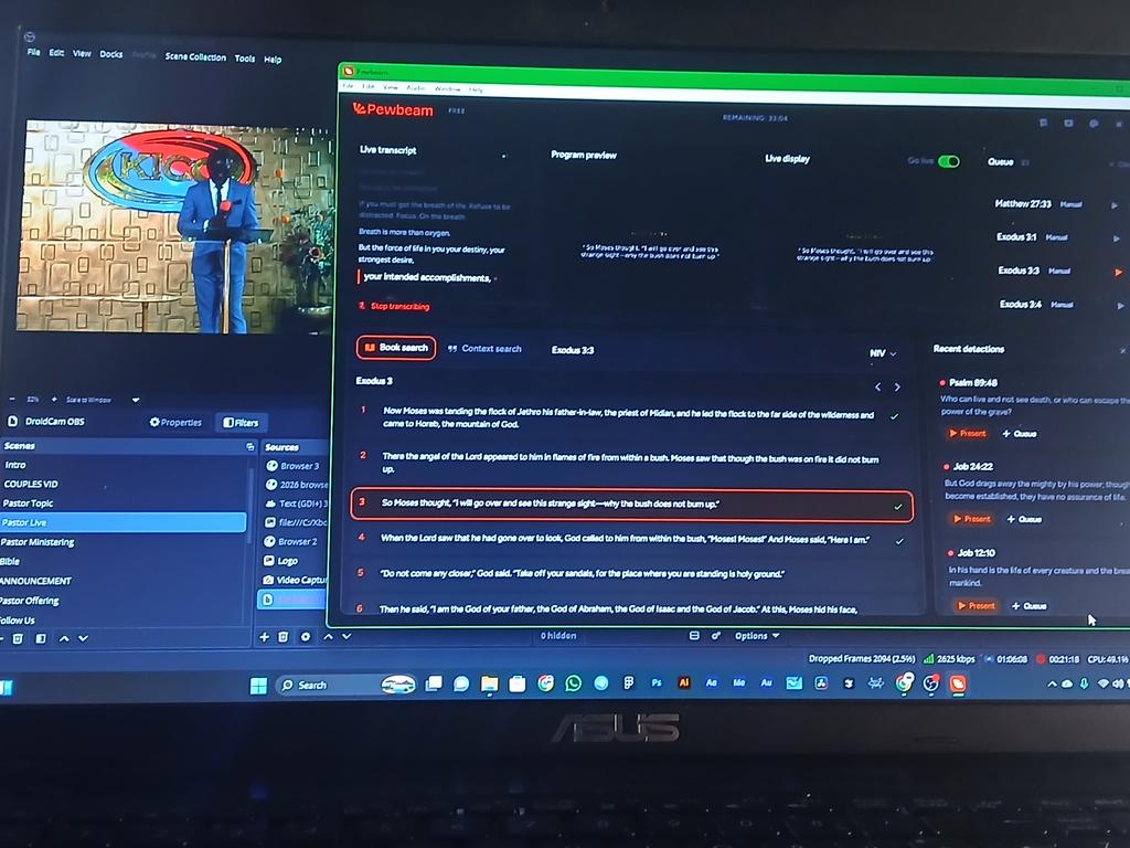 Pewbeam AI in Action